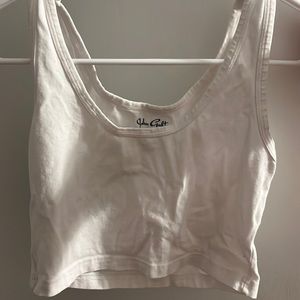 John galt basic white tank